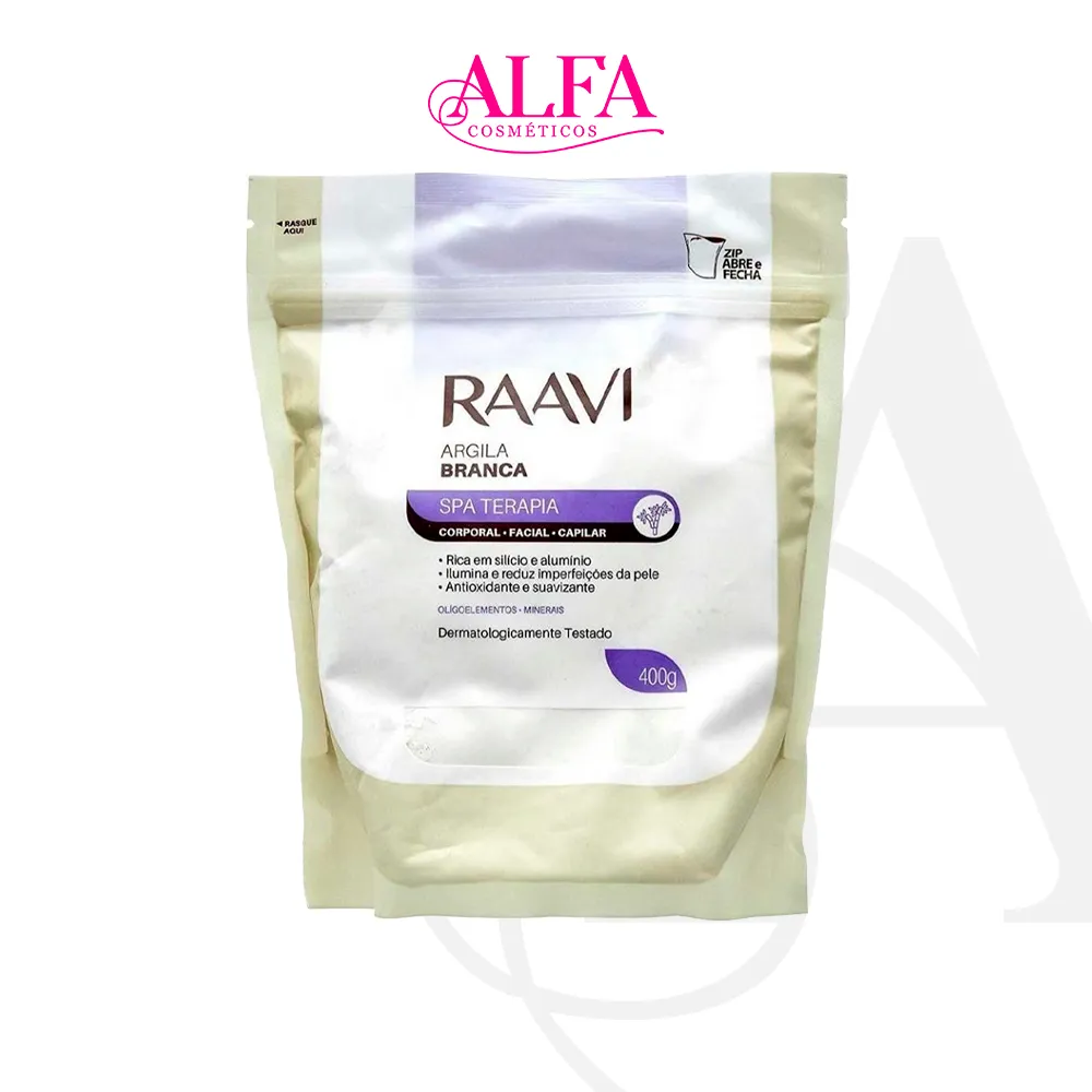 Argila Raavi Corporal Facial Capilar Branca 400g