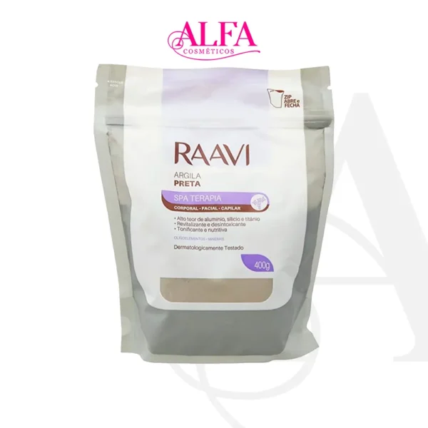 Argila Raavi Corporal Facial Capilar Preta 400g