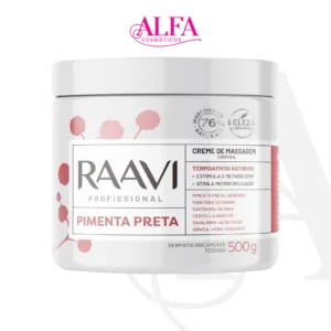 Creme de Massagem Pimenta Preta Raavi 500g