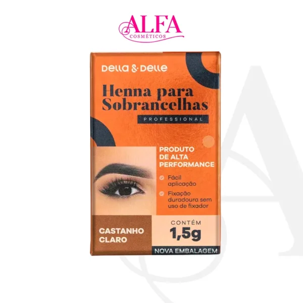 Henna Delle & Della 1,5g Castanho Claro