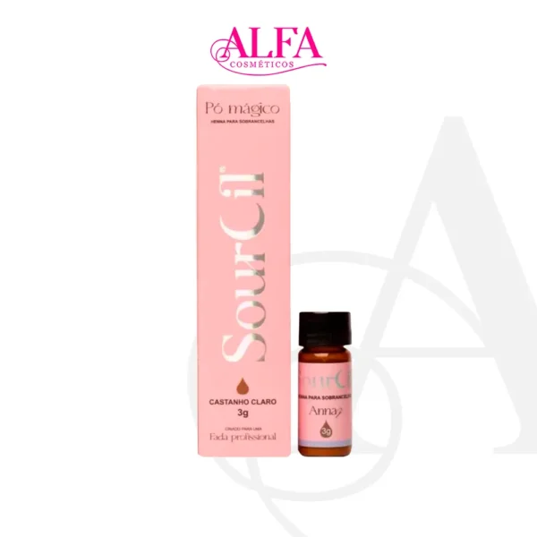 Henna Sourcil Premium - Castanho Claro 3g