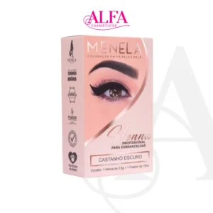 Kit Henna para sobrancelha Menela 2,5g - CASTANHO ESCURO