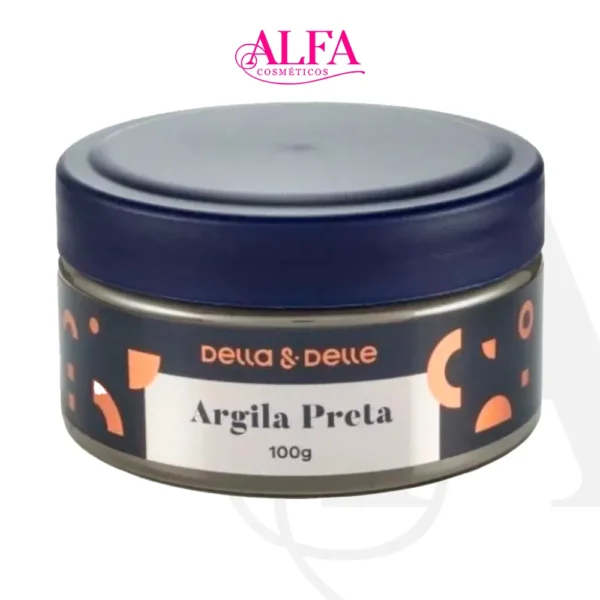 Máscara de Argila Preta Para a Pele Della & Delle 100g