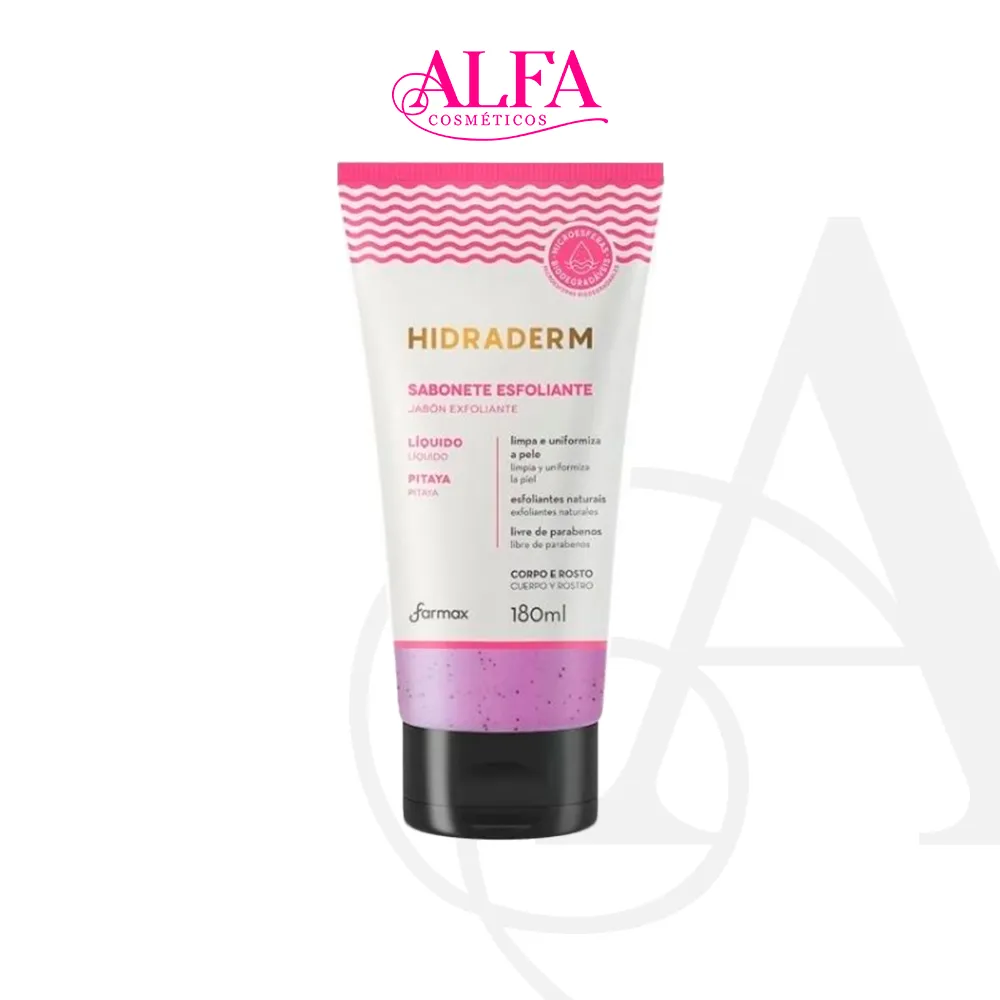 Sabonete Líquido Esfoliante Pitaya Hidraderm 180ML