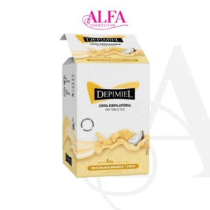 Cera Depilatória Chocolate Branco e Coco Depimiel 1kg