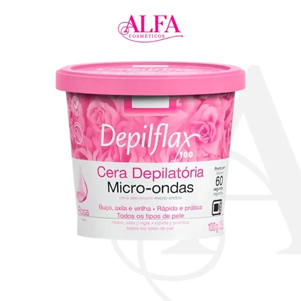 Cera Depilatória Micro-ondas Rosas Depilflax 100g