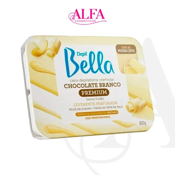 Cera Quente Depilatória Chocolate Branco 800g