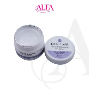 Gel Real Love nº 1 Clear com Gliter 15ml