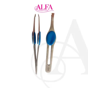 Pinça Depilação Pt. Azul Reta Aço Inox Edel Solingen