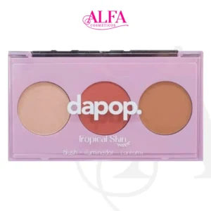 Trio Contorno Tropical Skin Dapop (Brush, Iluminador, Contorno)
