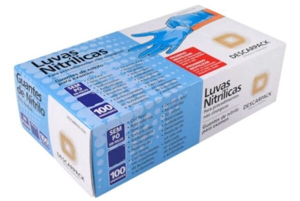 Cx. Luvas descartáveis Descarpack nitrilica x 100 unidades - Imagem 3