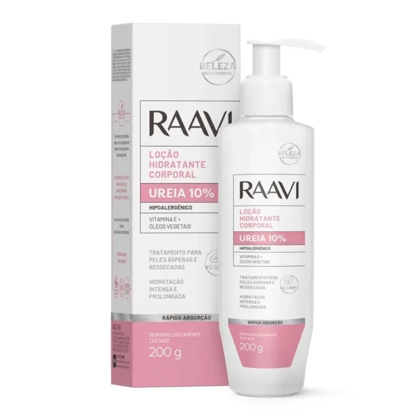 Loção Hidratante Corporal de Ureia Raavi 200g - Imagem 2
