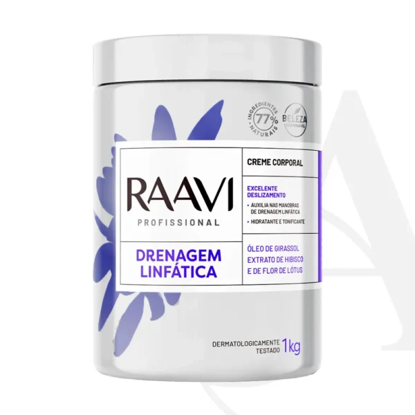 Creme Corporal Drenagem Linfática Raavi 1kg