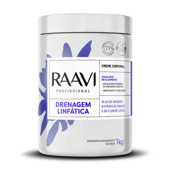 Creme Corporal Drenagem Linfática Raavi 1kg - Imagem 2
