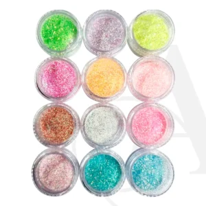 Glitter Fino Flocado 12un - Kit 2