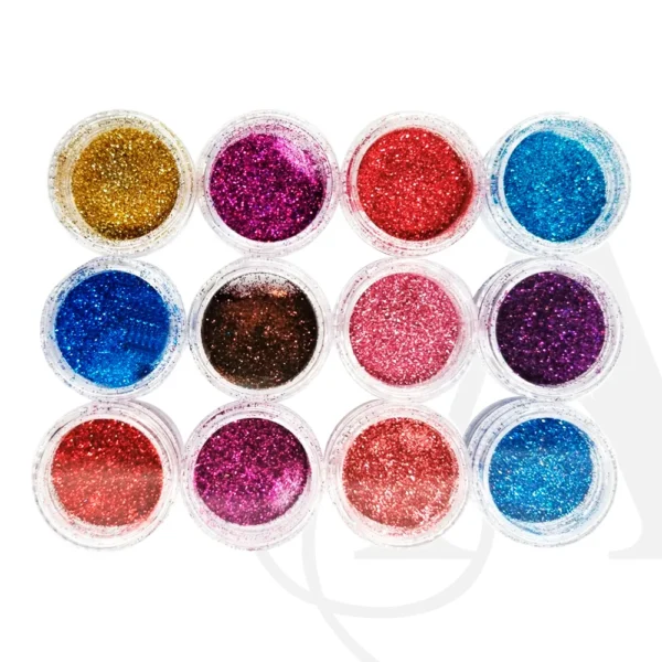 Glitter Fino Flocado 12un - Kit 1