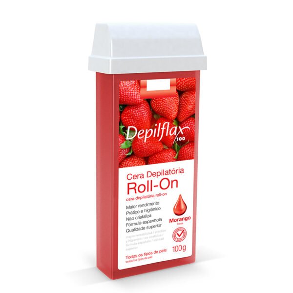 Kit Cera Depilatória Rolon Morango Depilflax 100gr - 3unidades