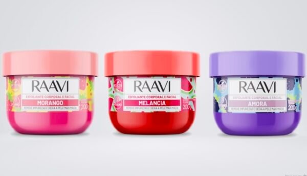 kit Esfoliante Corporal 200g Raavi 3 unidades (amora, melancia,morango)