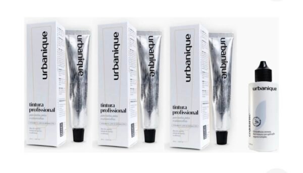 Kit 3 Tinturas Urbanique (Castanho Natural, Cobre Intenso e Preto Intenso 3 cores) + BRINDE DAPPEN & APLICADOR